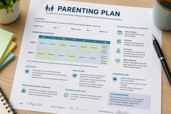 Understand parenting plans Northamptonshire